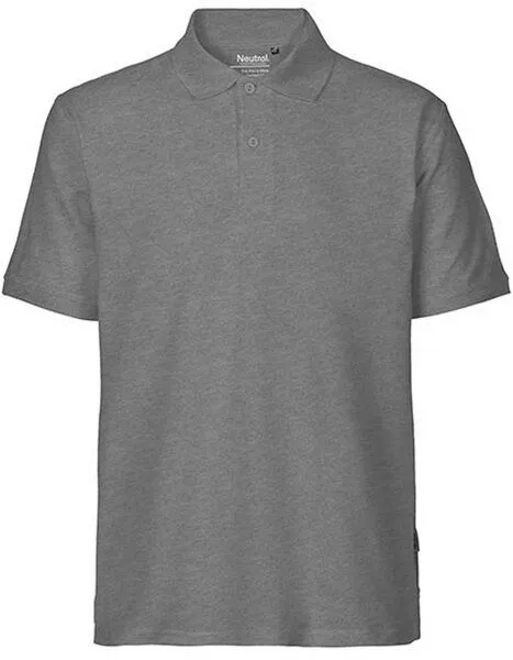 Neutral Neutral® Herren Unisex Poloshirt Pique Polo, Dunkelgrau melange, – Produktbild 1 von 4