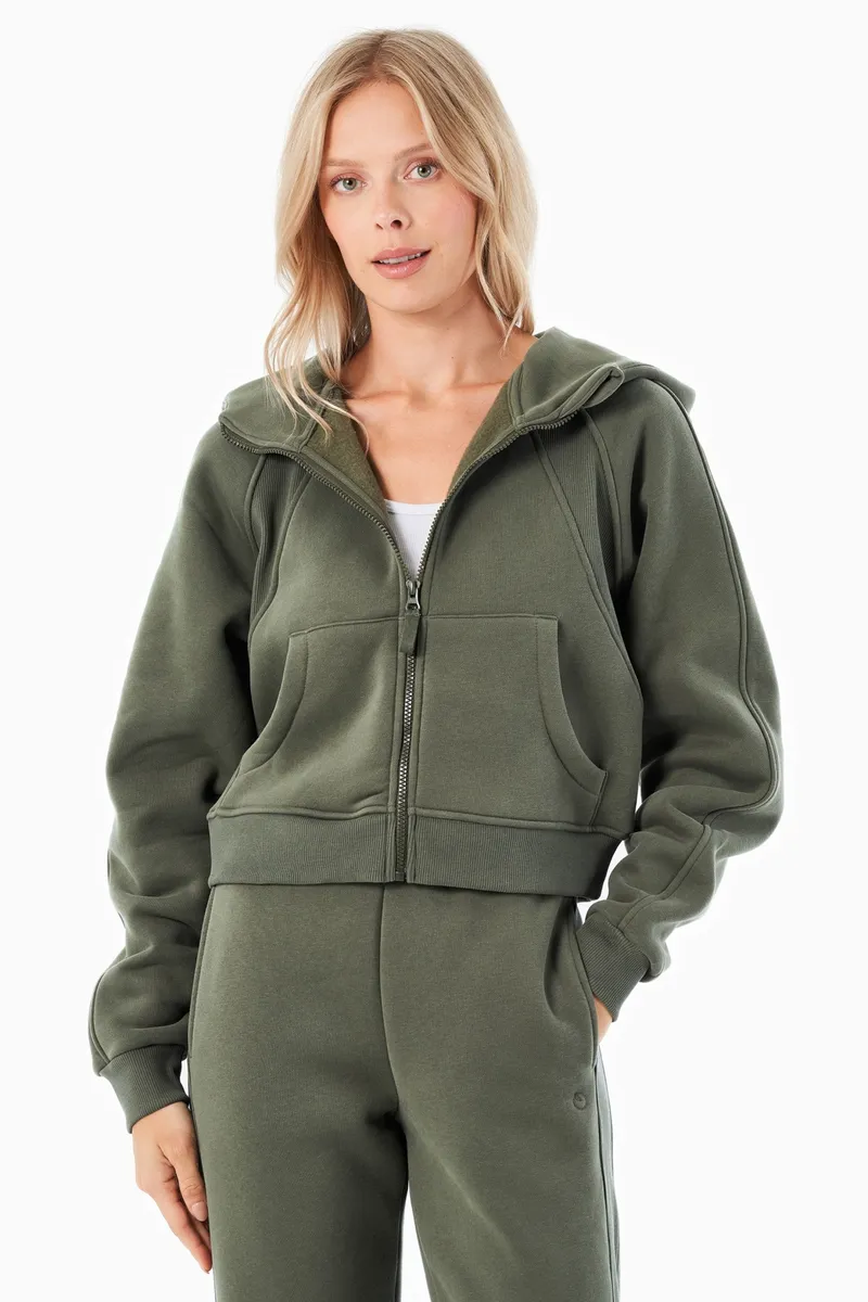 ORGANICATION ORGANICATION Damen vegan Hoodie Full Zip Joddy Olive, Olivgrün, – Produktbild 2 von 2
