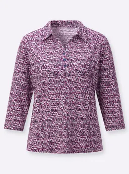 Witt Poloshirt marine-magenta-bedruckt – Produktbild 1 von 1