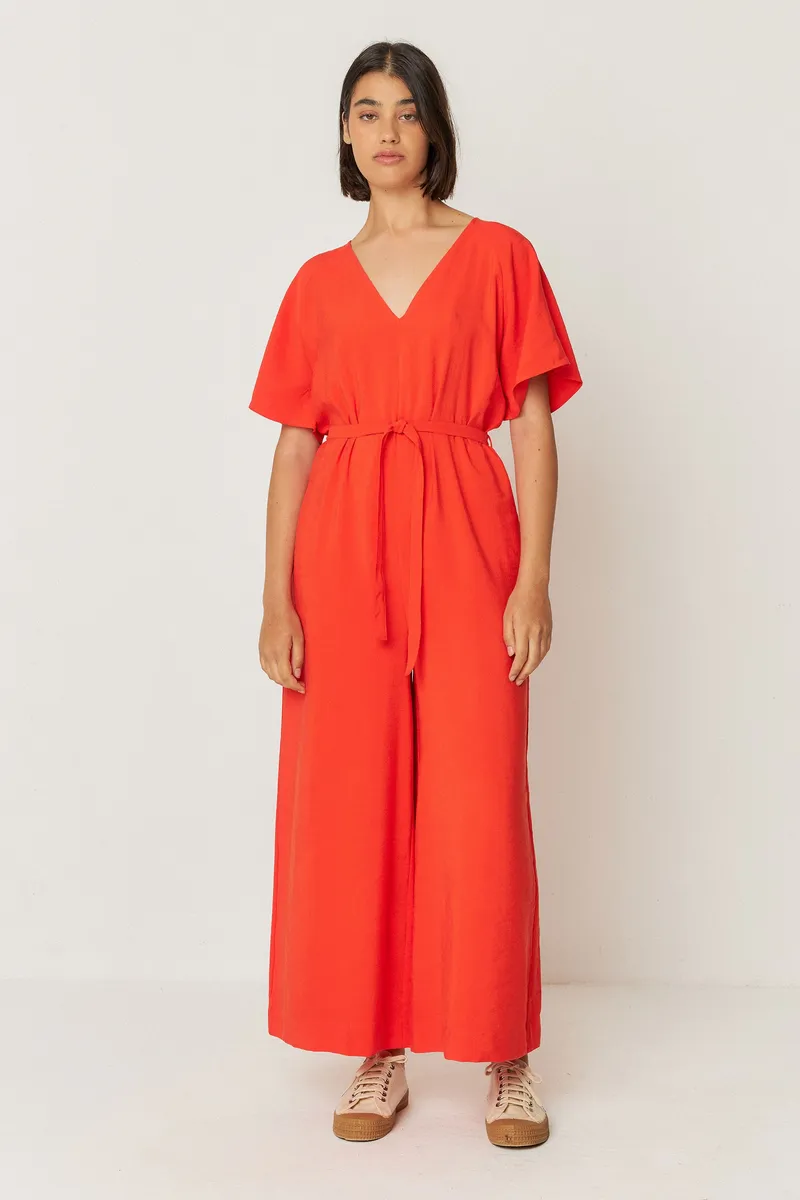 SKFK SKFK Damen vegan Jumpsuit Kaie Rot, Rot, – Produktbild 1 von 2