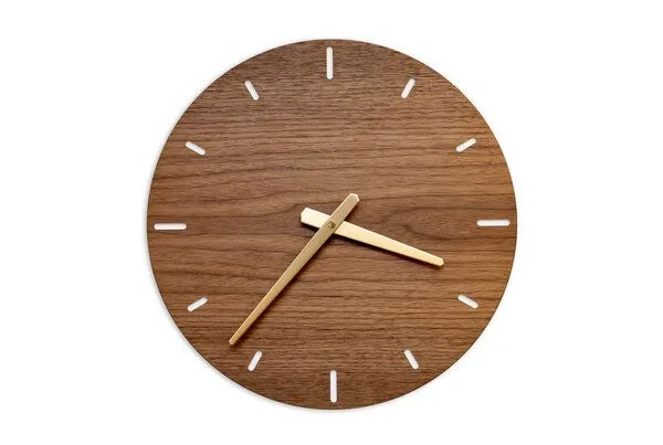 klotzaufklotz klotzaufklotz Wanduhr Furnier, Gold, – Produktbild 2 von 4
