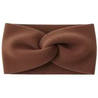 körber mode körber mode Stirnband Twist warm flauschig Bio Baumwolle Rippstruktur handmade rosa oder braun – Produktbild 1 von 1