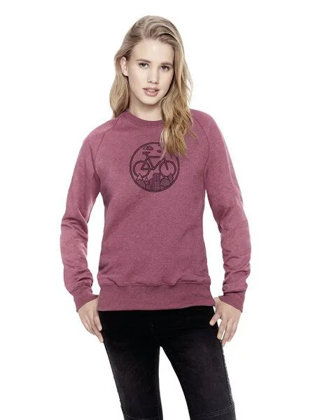 Picopoc Picopoc Fahrrad Sweatshirt „Unter den Wolken“, Lila, – Produktbild 4 von 4