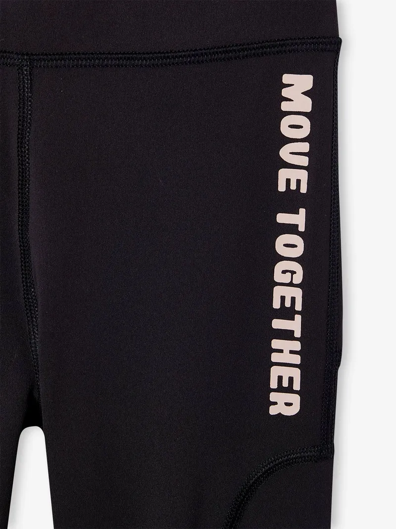 Vertbaudet Mädchen Sportleggings mit Tasche hinten, Schwarz, – Produktbild 2 von 3