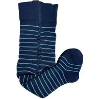 grödo Grödo Baby Frottee-Strumpfhose geringelt Bio Baumwolle Elasthan, Marine-gletscher, – Produktbild 1 von 1