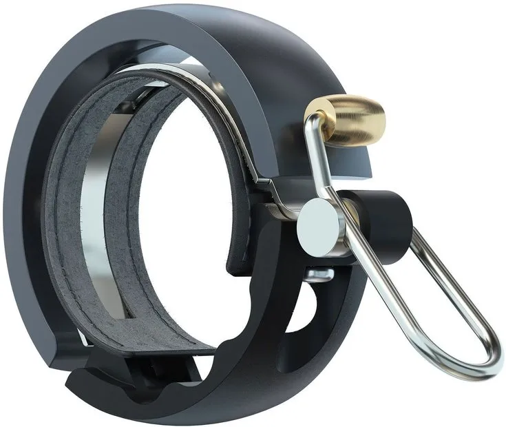 Knog Knog Fahrradklingel Oi Luxe groß 23.8 - 31.8mm schwarz grau – Produktbild 2 von 2