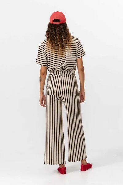 SUITE13LAB Suite13lab Damen-Weithose PALAU gestreift, Schwarz, – Produktbild 3 von 4