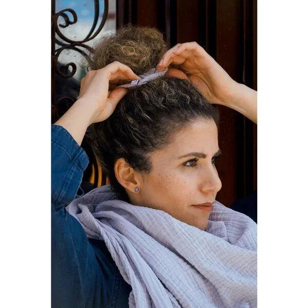 Hutch&Putch Hutch&Putch Musselin-Scrunchie Erwachsene, Light grey, – Produktbild 2 von 2