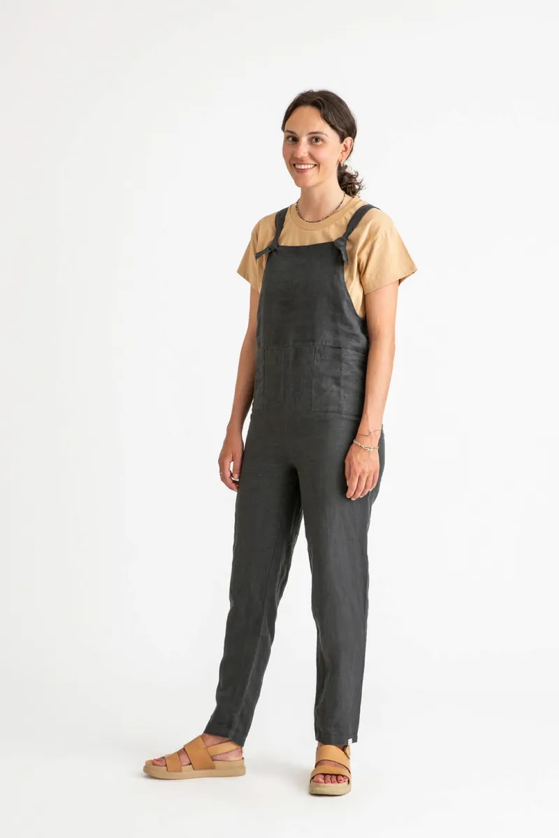 MATONA MATONA Damen vegan Overall Leinen Schwarz, Schwarz, – Produktbild 2 von 2