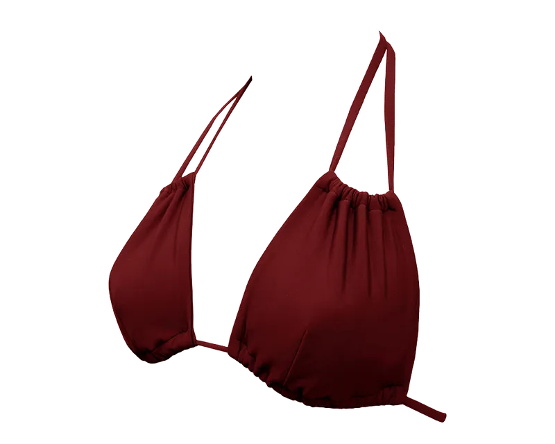 Anekdot Anekdot Damen vegan Low Versatile Bikinioberteil, Dunkelrot, – Produktbild 1 von 2