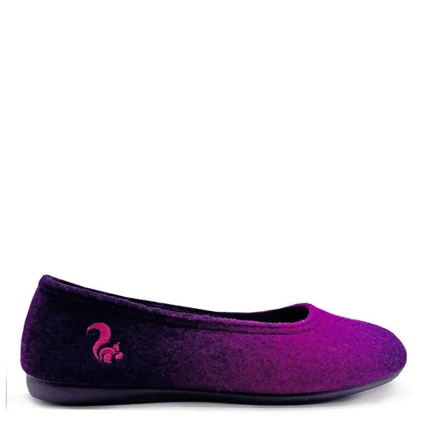 thies Hausschuh "thies ® Eco Shade Ballerina" aus weichem, recyceltem Wollfilz, Shady o. pink (orchid pink), – Produktbild 1 von 4