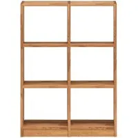 Regal "Grid" 2 x 3 Fächer, B 92 x H 125 x T 34 cm, Wildeiche geölt – Produktbild 1 von 1