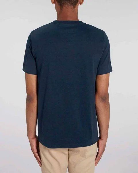 YTWOO YTWOO Herren schweres Bio T-Shirt. Männer Premium Basic Shirt. Heavy Cotton, Navy, – Produktbild 3 von 4