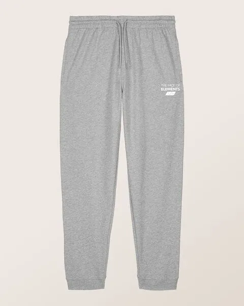 THE FACE OF ELEMENTS The Face of Elements Peak - Regular Fit Sweatpant aus 100% Bio-Baumwolle, Heather grey (grau), – Produktbild 3 von 3