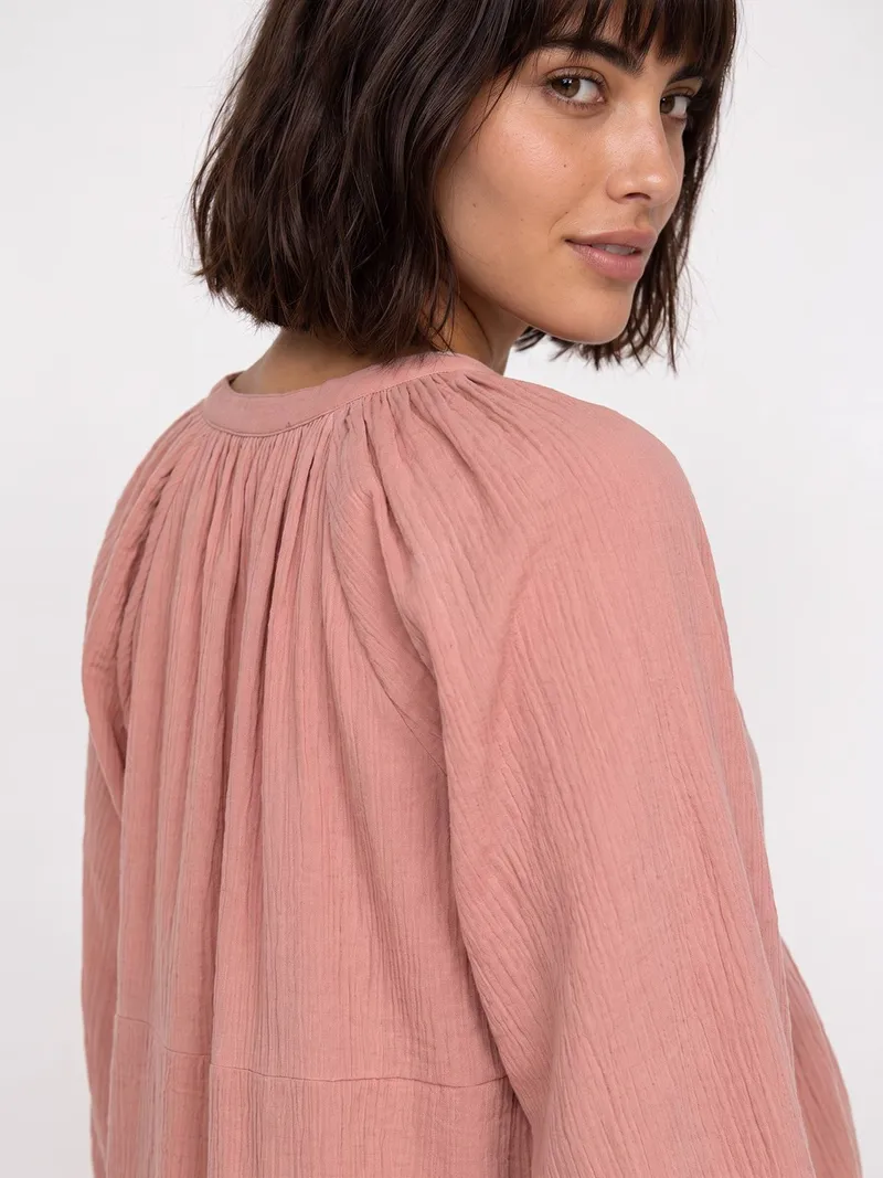 Vertbaudet Bluse für Schwangerschaft und Stillzeit, Rosenholz, – Produktbild 3 von 4