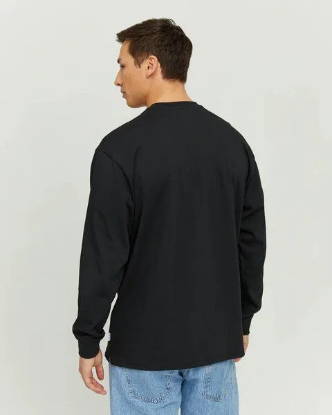 Mazine Mazine Langarmshirt Marek - aus Bio-Baumwolle, Black (schwarz), – Produktbild 2 von 3