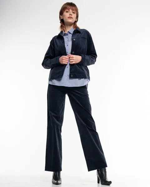 Alma & Lovis Alma & Lovis Lässige Cordjacke aus Organic Cotton | Corduroy Jacket, Night blue (dunkelblau), – Produktbild 2 von 4