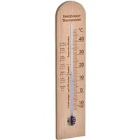 Energiespar-Thermometer für den Innenbereich aus Buchenholz, mit neutraler Skalierung – Produktbild 1 von 1