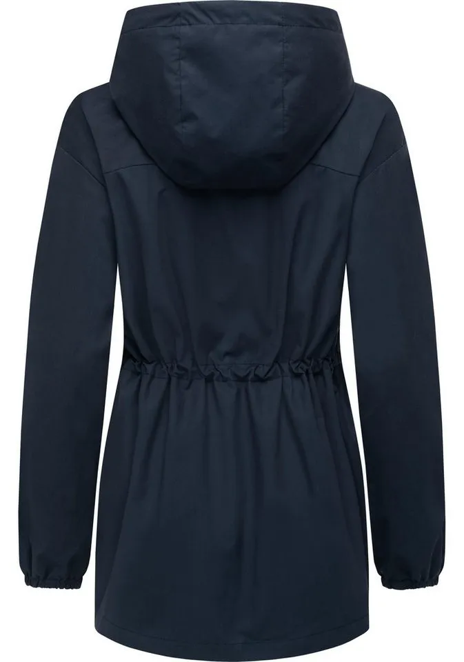 ragwear ragwear Outdoorjacke Monadissimo B Leichte Kapuzenjacke mit Taillenzugband, Blau, – Produktbild 4 von 5