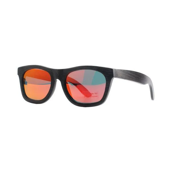 pandoo pandoo Bambus Sonnenbrille Unisex | polarisiert & UV400 | Blau | Türkis | Orange, Orange, – Produktbild 6 von 7