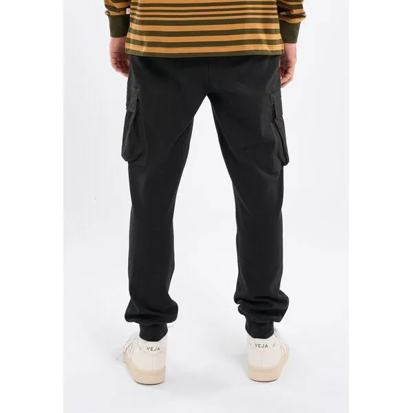 KnowledgeCotton Apparel KnowledgeCotton Apparel Jogginghose UTILITY mit Taschen aus Bio-Baumwolle, Schwarz (black jet), – Produktbild 3 von 4