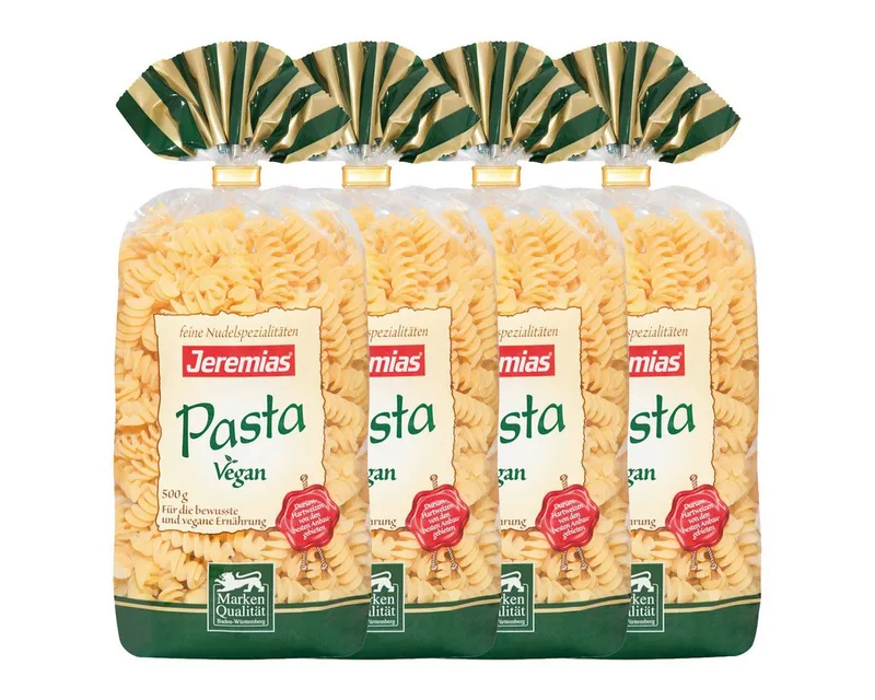 Jeremias Jeremias Nudeln, Jeremias Pasta Fusilli Nudeln aus Hartweizengriess 500g 4er Pack – Produktbild 1 von 2