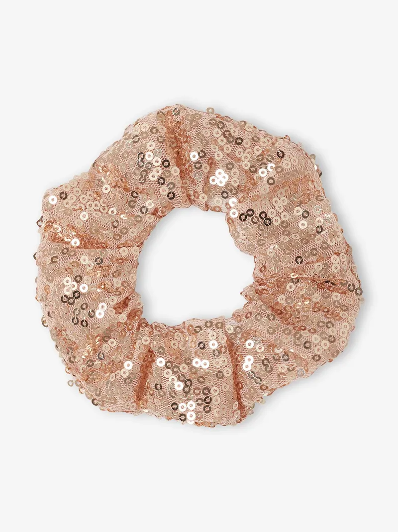 Vertbaudet Weihnachts-Set aus Sweatshirt und Scrunchie mit Pailletten Mädchen, Wollweiß, – Produktbild 2 von 4