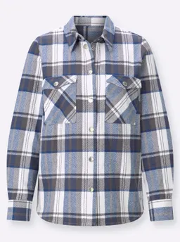 Witt Flanellbluse jeansblau-anthrazit-kariert – Produktbild 1 von 1