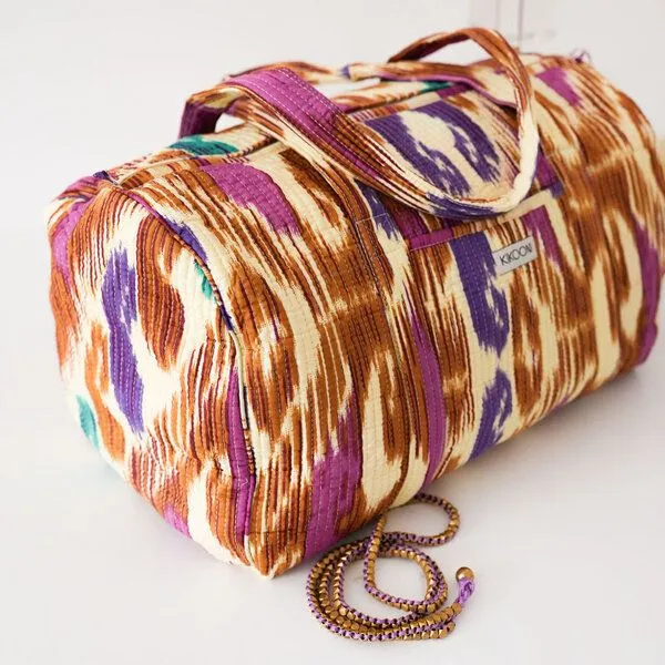 KIKOONI KIKOONI handgefertigte große Baumwolltasche "K. Shopper", Happy ikat, – Produktbild 3 von 4