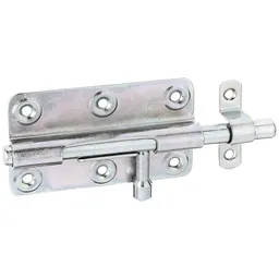 Alberts ALBERTS Bolzenriegel, mit befestigter Schlaufe, disp., Platte LxB100x59 mm,Ges.-L145mm – Produktbild 1 von 1