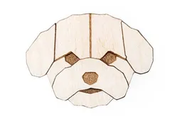 BeWooden BeWooden Brosche aus Holz Bichon Frise – Produktbild 1 von 1