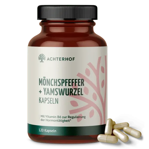 vom Achterhof Mönchspfeffer + Yamswurzel Kapseln (120 Kapseln) – Produktbild 1 von 1