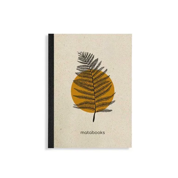 matabooks® matabooks® Nachhaltiges A6 Notizbuch/Journal/Schreibblock aus Graspapier – Dahara, Orange, – Produktbild 1 von 3