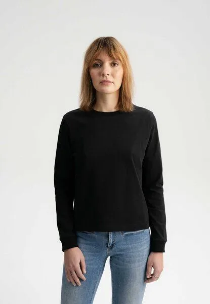 MELA MELA Langarmshirt schwer Style AASTHA aus 100% Bio-Baumwolle, Schwarz, – Produktbild 1 von 4