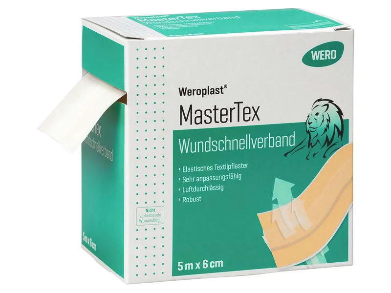 WERO WERO Wundschnellverband "Weroplast MasterTex", elastisch 5 m x 6 cm – Produktbild 1 von 1