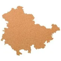 Kork Deko Kork-Deko Thüringen als Pinnwand aus Kork XXL ca. 83x53 cm | Umriss Thüringen – Produktbild 1 von 1