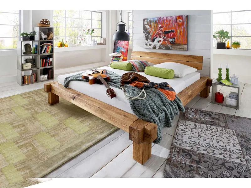 TPT TPT Bett "Boreas" inkl. Kopfteil, 160 x 200 cm, Wildeiche geölt – Produktbild 1 von 1