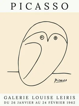 Photocircle Photocircle Poster / Leinwandbild - Picasso Eule – beige – Produktbild 1 von 1