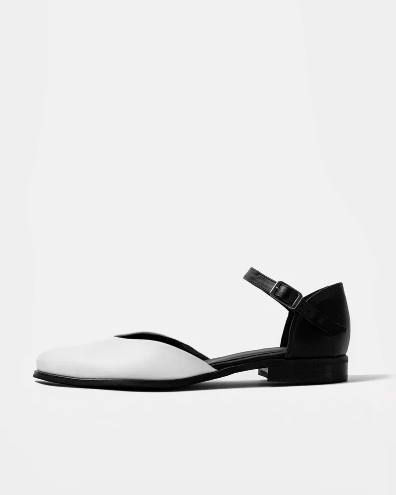BOHEMA BOHEMA Damen vegan Ballerinas Alexa Schwarz Weiß, Schwarz, – Produktbild 2 von 2
