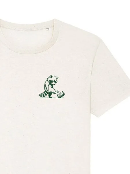 Kultgut Kultgut Artdesign - Shirt aus recycelter Biobaumwolle naturbelassen/ Not Now, Natur, – Produktbild 4 von 4