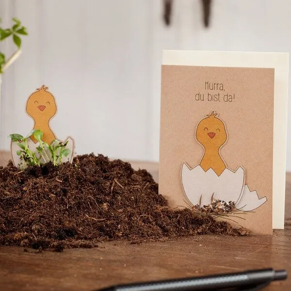 Die Stadtgärtner Die Stadtgärtner Geburtskarte mit Blumensamen DIN A6 – Produktbild 3 von 3