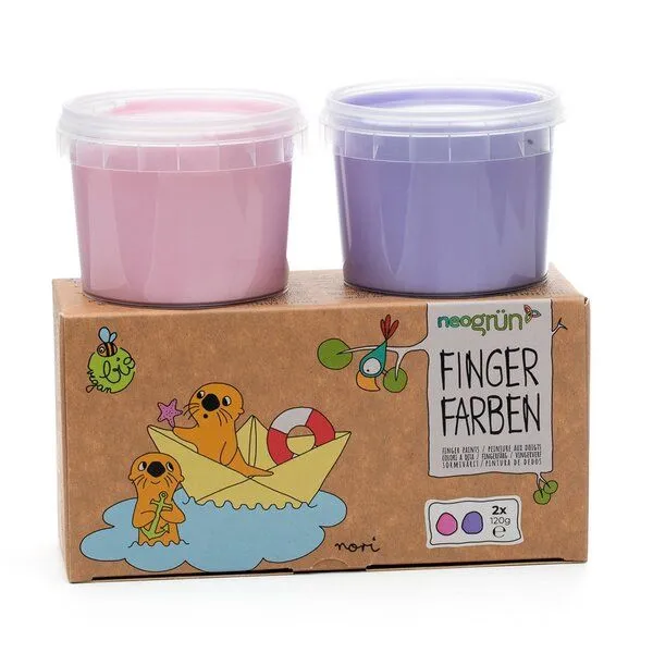 neogrün neogrün Fingerfarben 2er Set "Nori", Pink/violett, – Produktbild 5 von 7