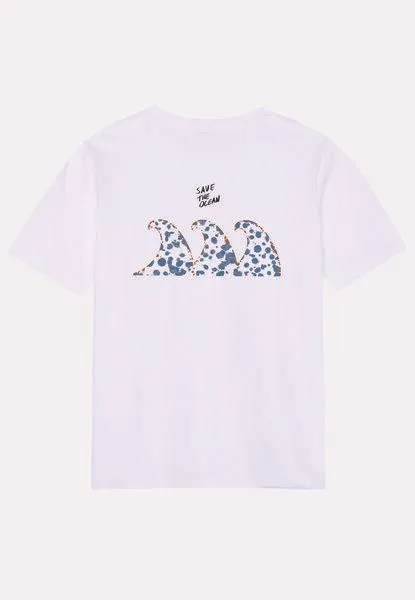 Lou-i Lou-i T-Shirt aus Bio-Baumwolle Wave, Weiss, – Produktbild 2 von 2