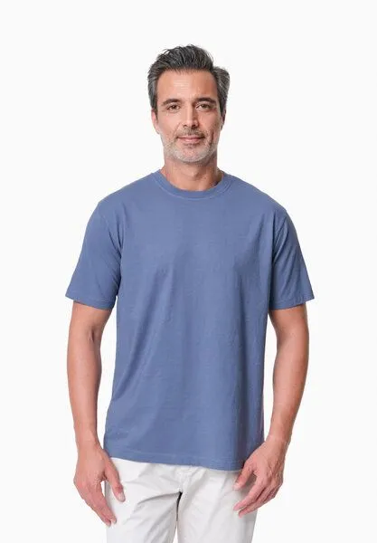 ORGANICATION ORGANICATION TAYLANN | Basic T-Shirt aus Bio-Baumwolle, Honest indigo, – Produktbild 1 von 4