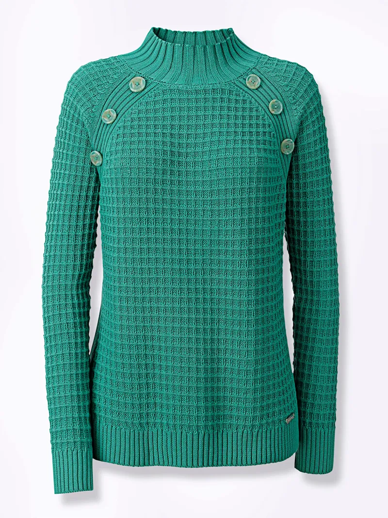 Witt Stehkragenpullover smaragd, Smaragd, – Produktbild 1 von 2