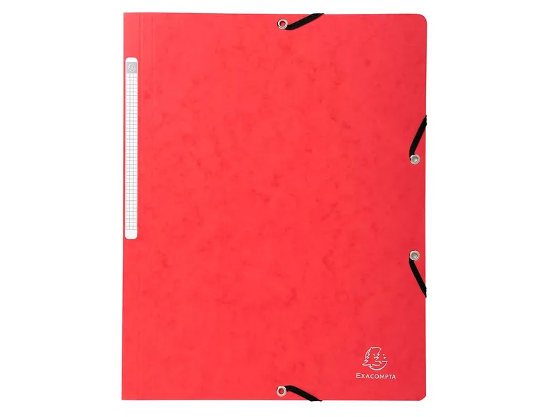 Exacompta 25 Exacompta Eckspannmappen, Colorspan-Karton, 400 g/m², DIN A4, Gummizug, rot – Produktbild 1 von 1