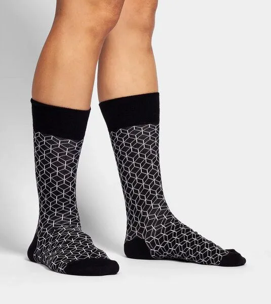 DillySocks DillySocks Socken Classic Lining aus Biobaumwoll-Mix, Schwarz, – Produktbild 3 von 4