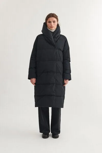 Basic Apparel Basic Apparel Wintermantel Tenna Shawl Collar Parka aus recyceltem Polyester, Schwarz (black), – Produktbild 2 von 4