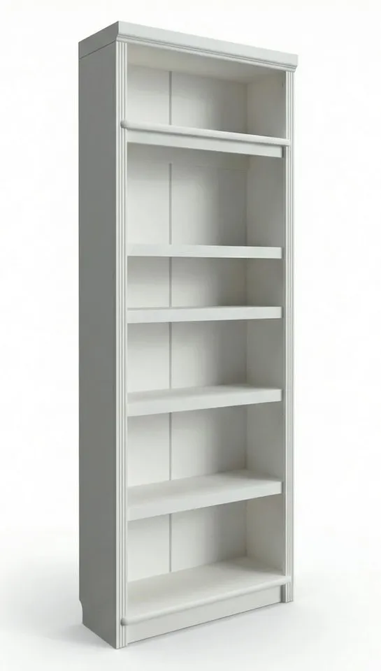 OTTO home Bücherregal Soeren Regal B/T/H: 80/33,5/220 cm, mit 6 Fächern, massive Kiefer, FSC®-zertifizier, Weiß, – Produktbild 4 von 5