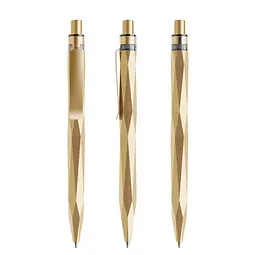 prodir prodir® Druckkugelschreiber QS20 PQS Stone, blaue Mine, gold/gold satiniert, Gold, – Produktbild 1 von 1